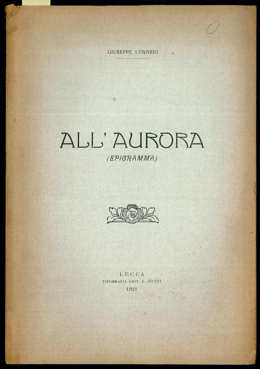 All’Aurora (Epigramma)
