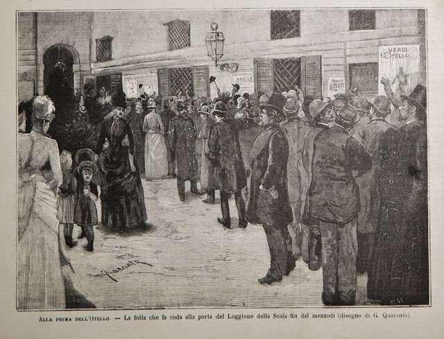 Alla prima dell’Otello / La folla che fa coda alla …