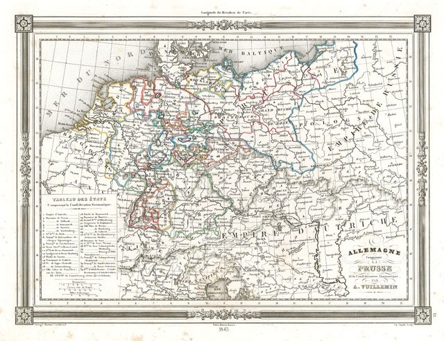 Allemagne comprendant la Prusse et la Confédération Germanique