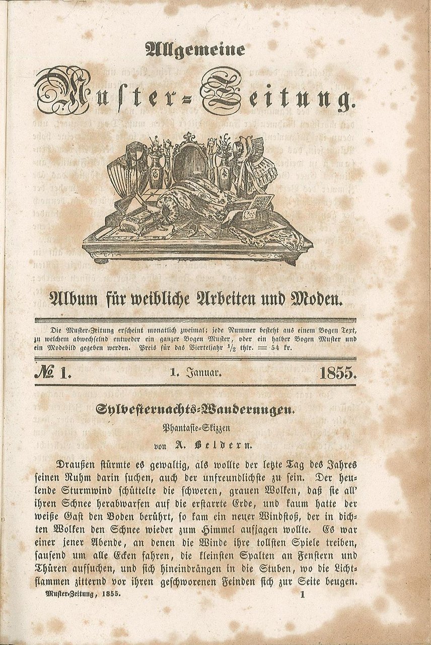 Allgemeine Muster-Zeitung. Album fur weibliche Arbeiten und Moden