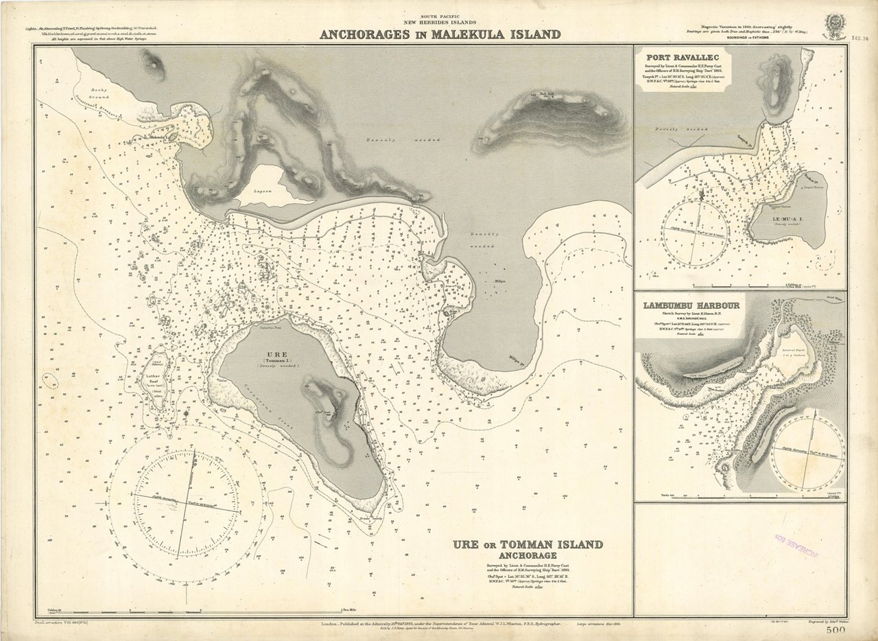 Anchorages in Malekula Island