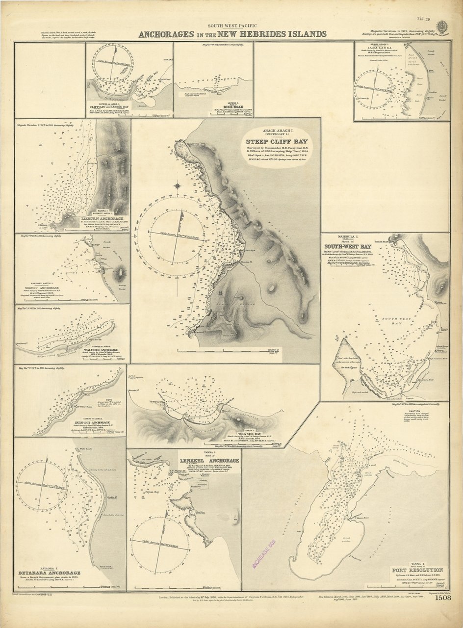 Anchorages in the New Hebrides Islands