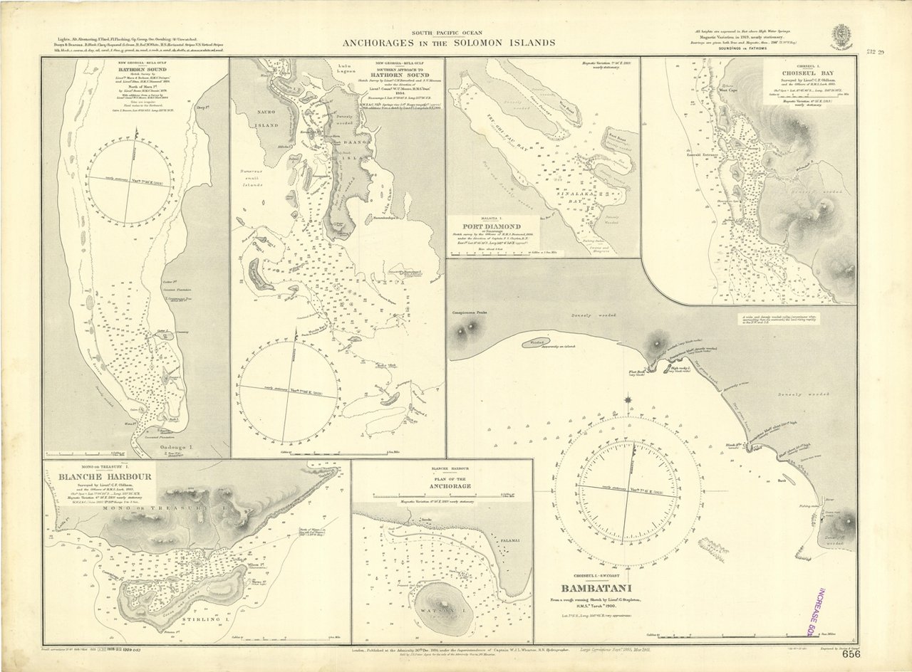 Anchorages in the Solomon Islands