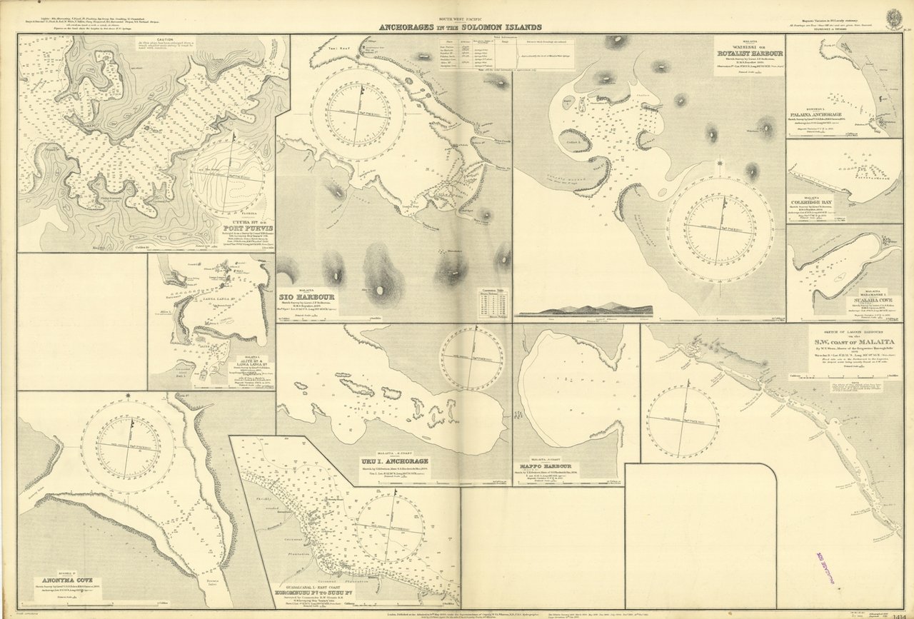 Anchorages in the Solomon Islands