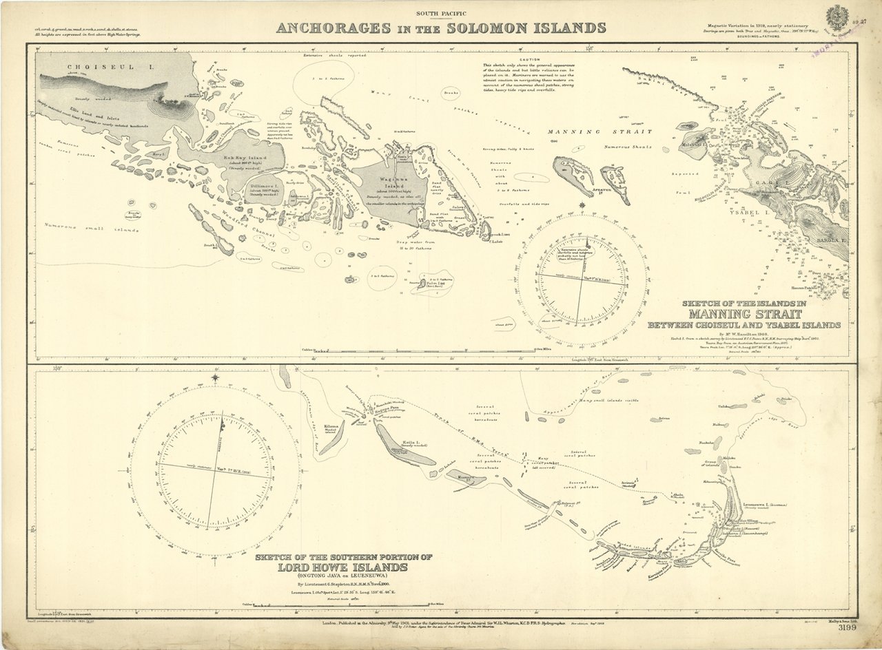 Anchorages in the Solomon Islands