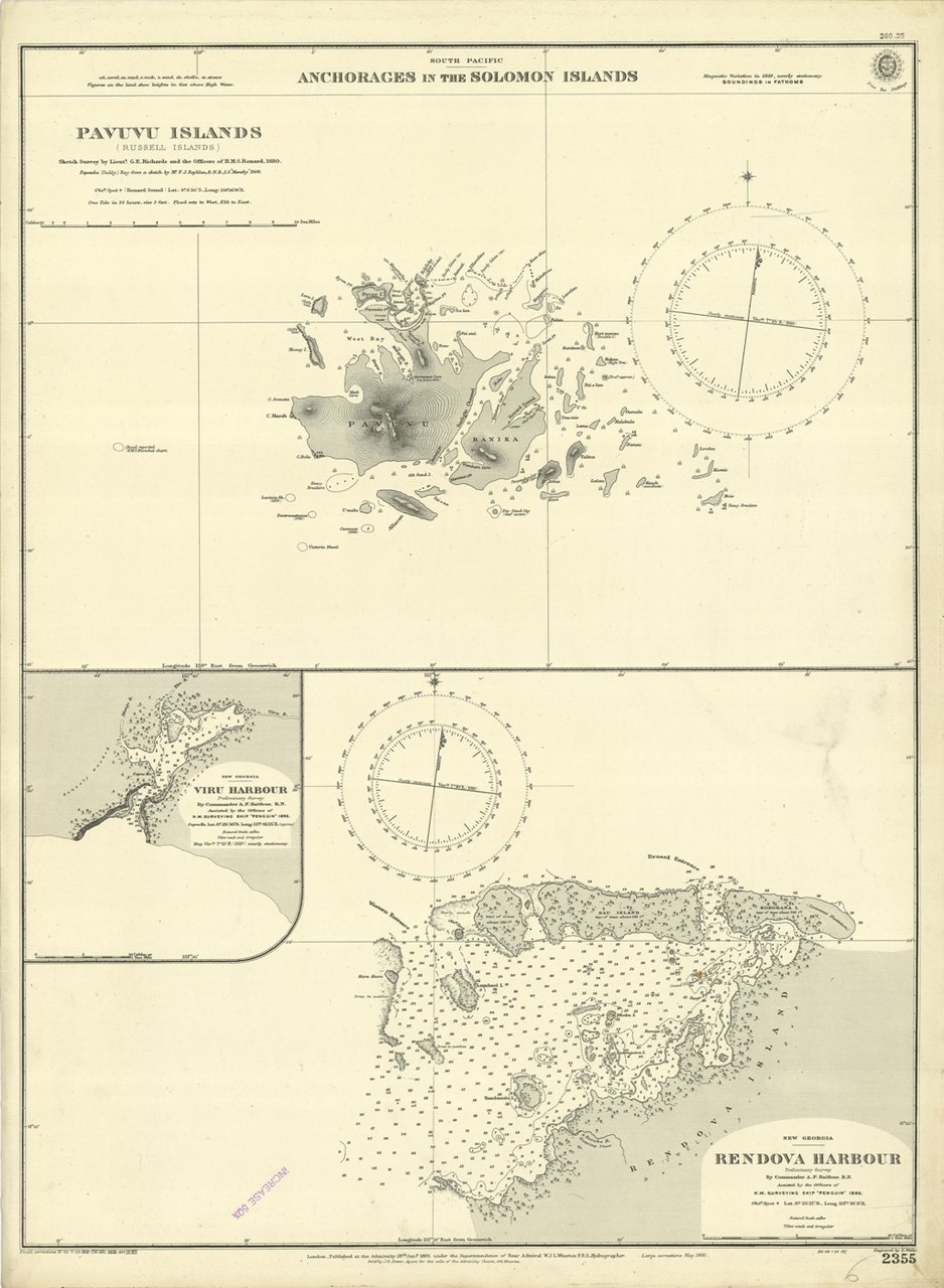 Anchorages in the Solomon Islands