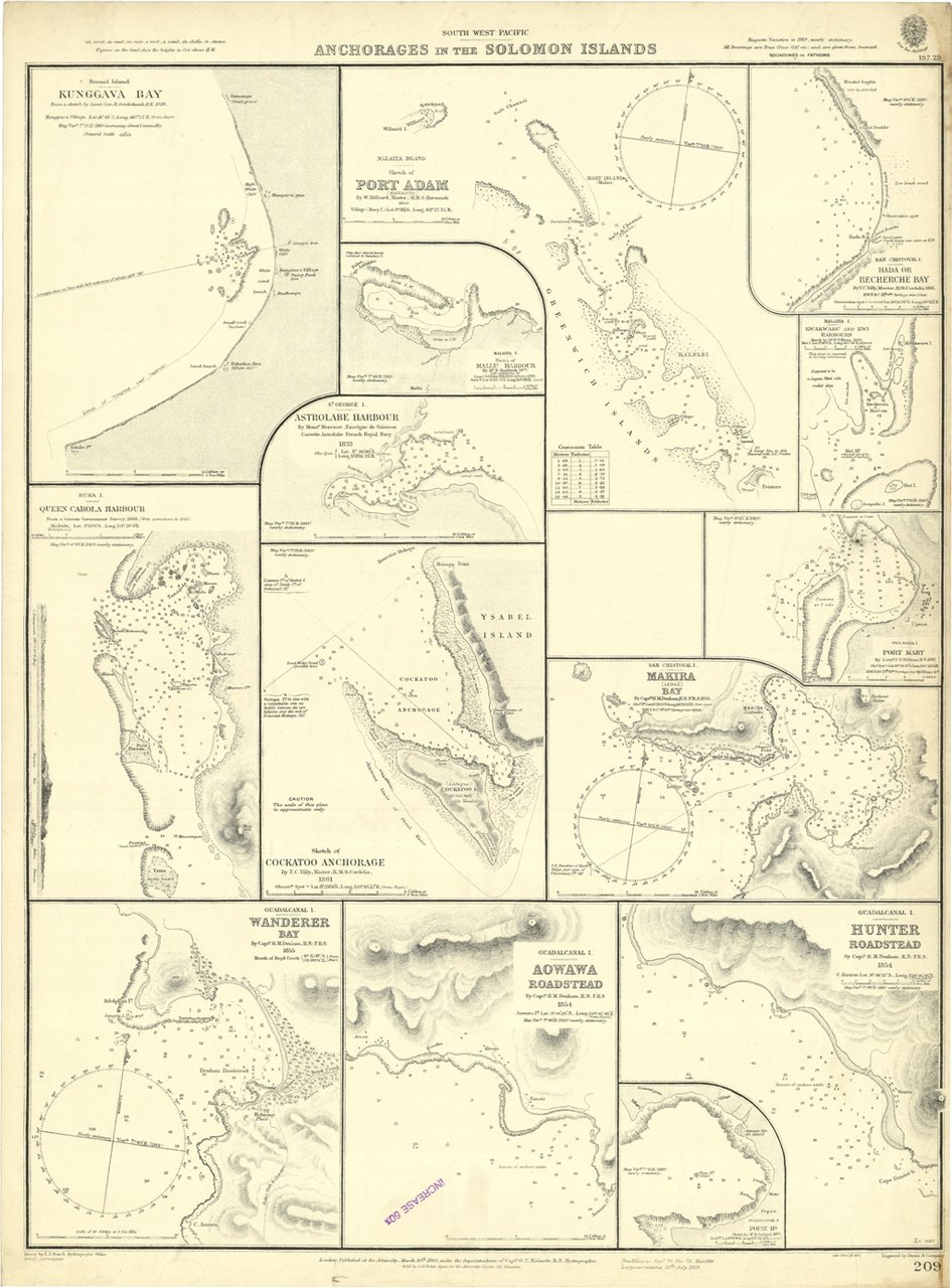 Anchorages in the Solomon Islands