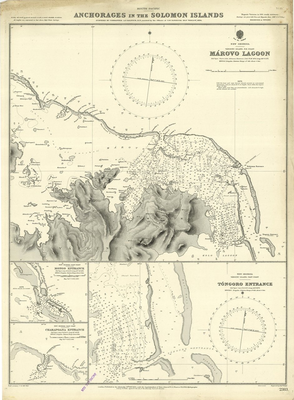 Anchorages in the Solomon Islands