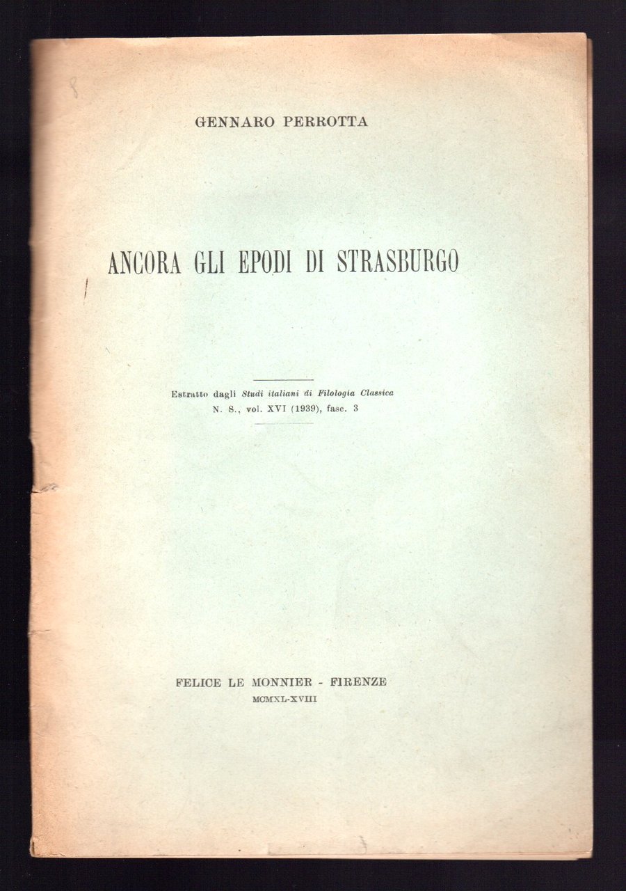 Ancora gli Epodi di Strasburgo