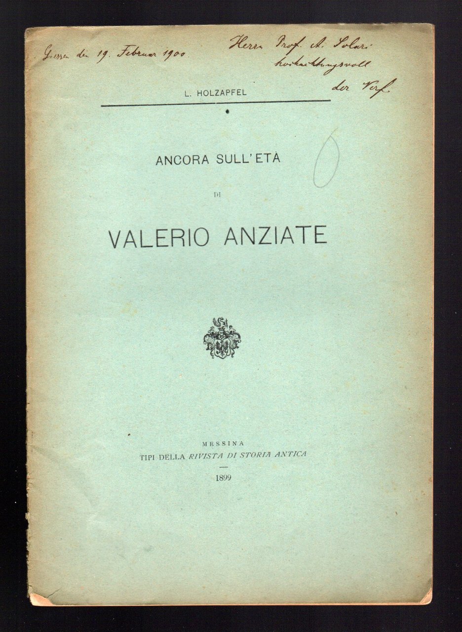 Ancora sull'età di Valerio Anziate