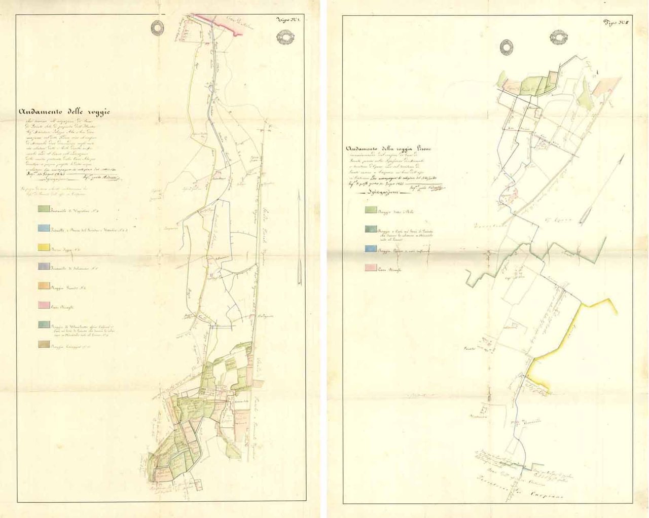 ANDAMENTO DELLE ROGGIE CHE SERVONO ALL’IRRIGAZIONE DE BENI DI QUINTO …