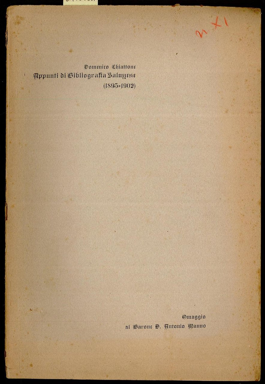 Appunti di Bibliografia Saluzzese (1895-1902)