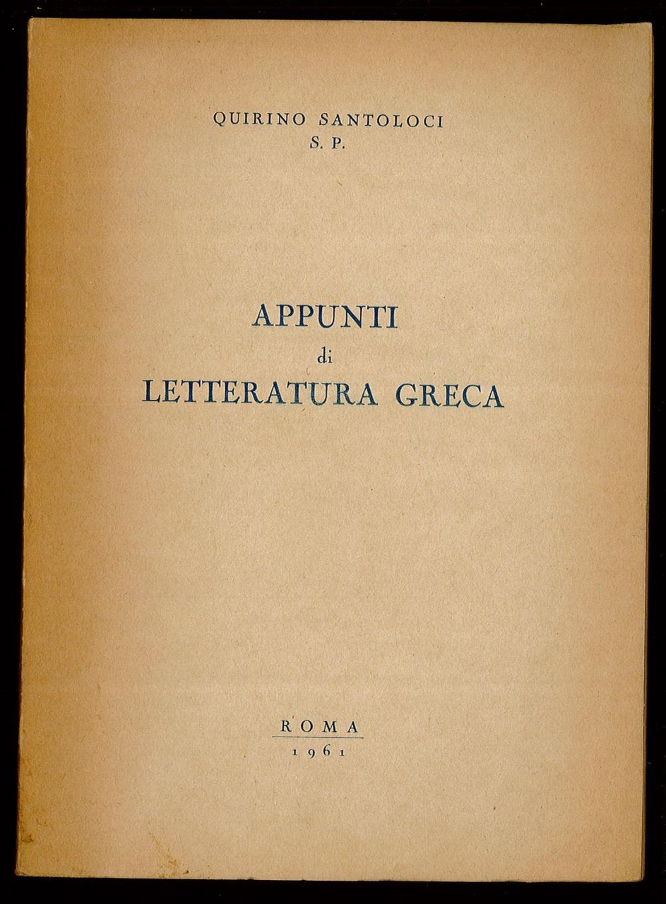 Appunti di letteratura greca