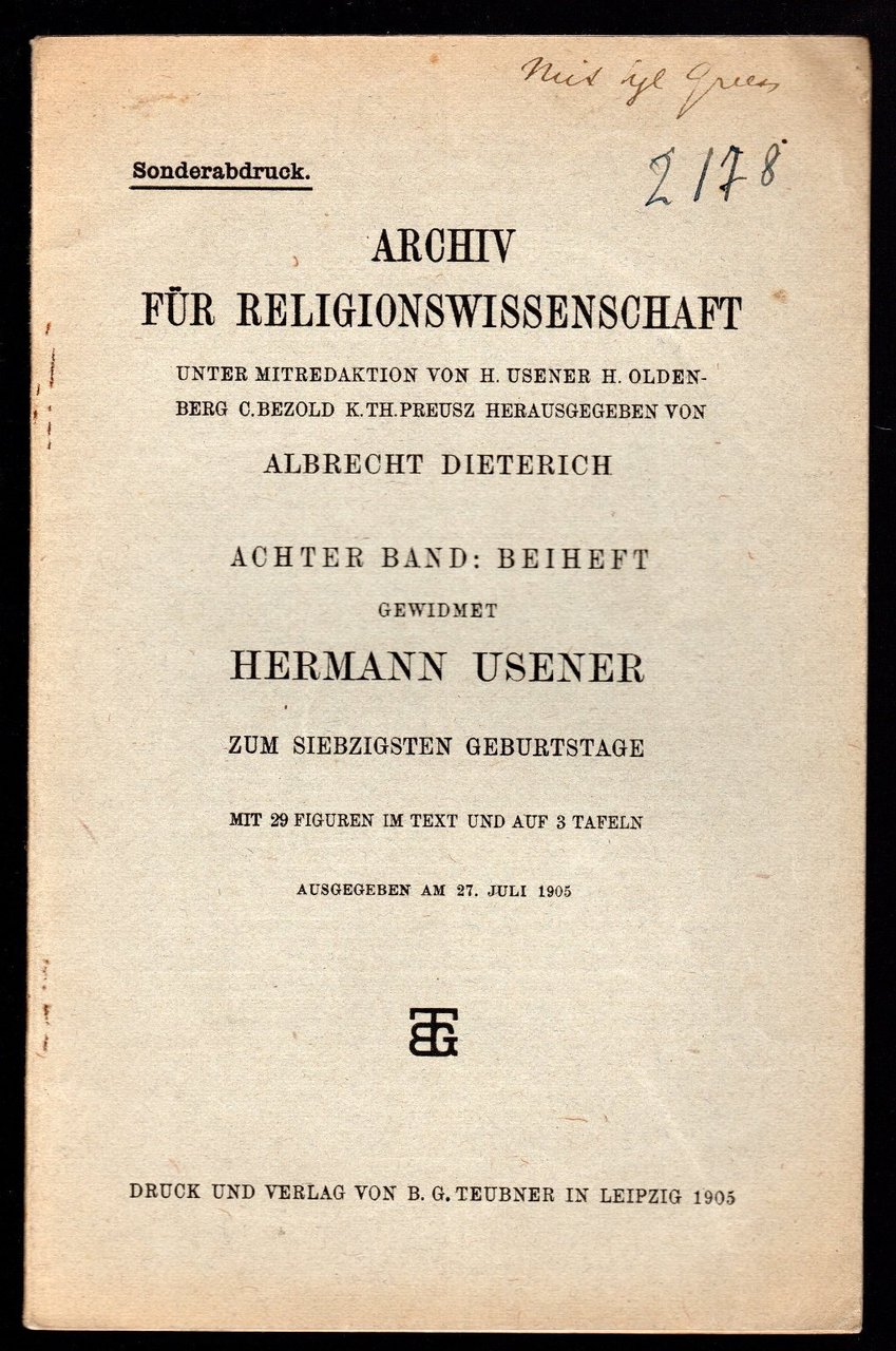Archiv fur religionswissenchaft