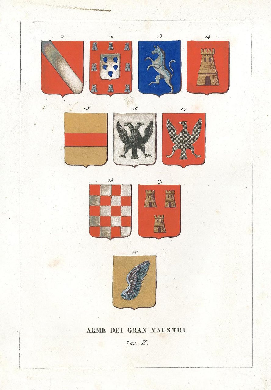 Arme dei gran maestri. Tav. II