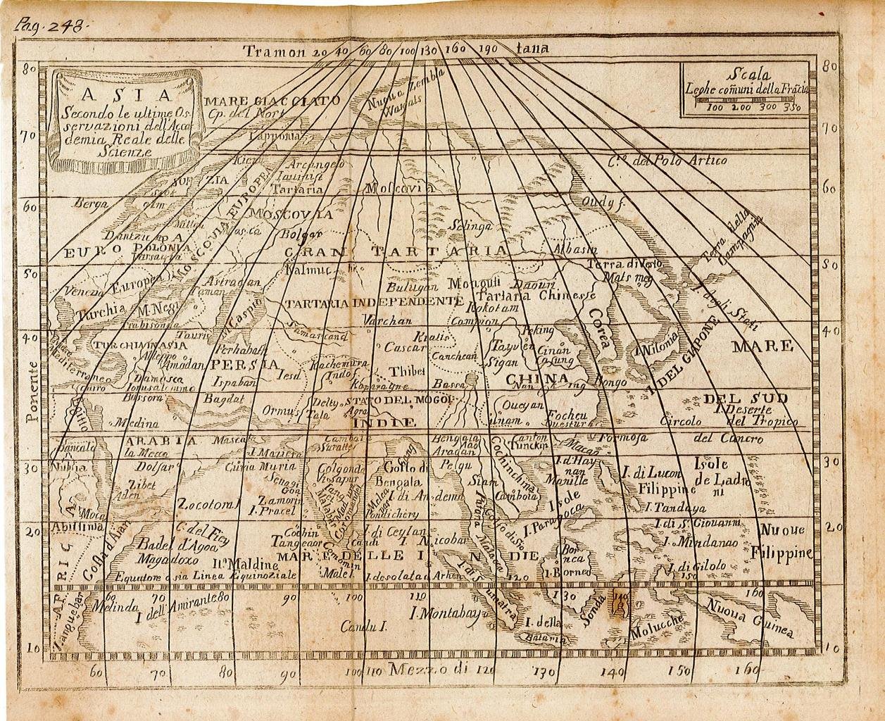 Asia Secondo le ultime Osservazioni dell'Accademia Reale delle Scienze