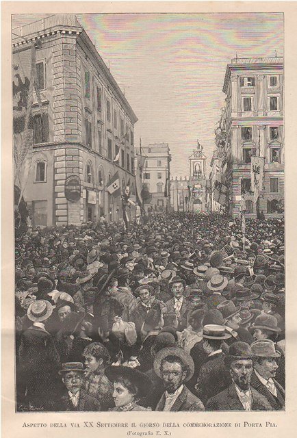 Aspetto della via XX settembre il giorno della commemorazione di …