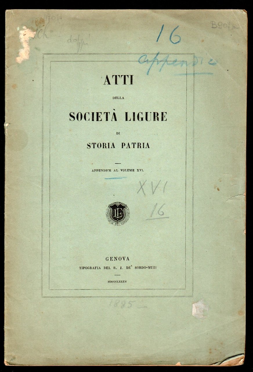 Atti della Società ligure di Storia Patria