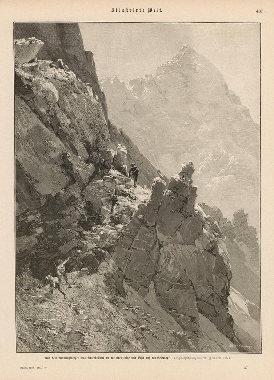 Aus dem Ammergebirge: Das Adlerbrunni au der Kreuzspitze