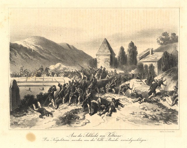 Aus der schlacht am Volturno. Die neapolitaner werden von der …