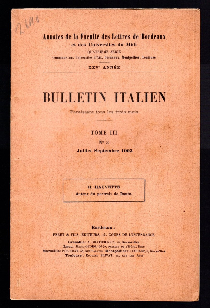 Autour du portrait de Dante | Immagine principale