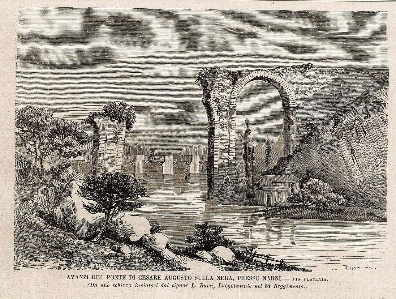 Avanzi del ponte di Cesare Augusto sulla Nera, presso Narni