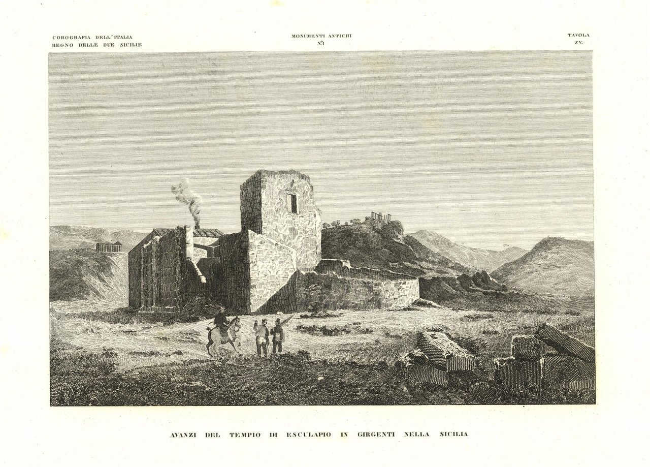 Avanzi del Tempio di Esculapio in Girgenti nella Sicilia