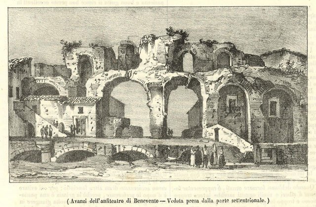 Avanzi dell'anfiteatro di Benevento - Veduta presa dalla parte settentrionale