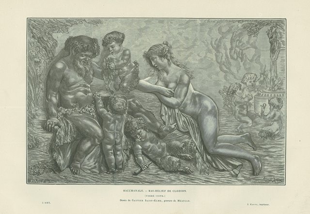 Bacchanale. – Bas-relief de Clodion
