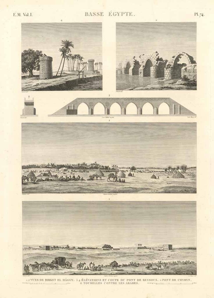 Basse Egypte - Vues de Birket El Haggy - Elévations …