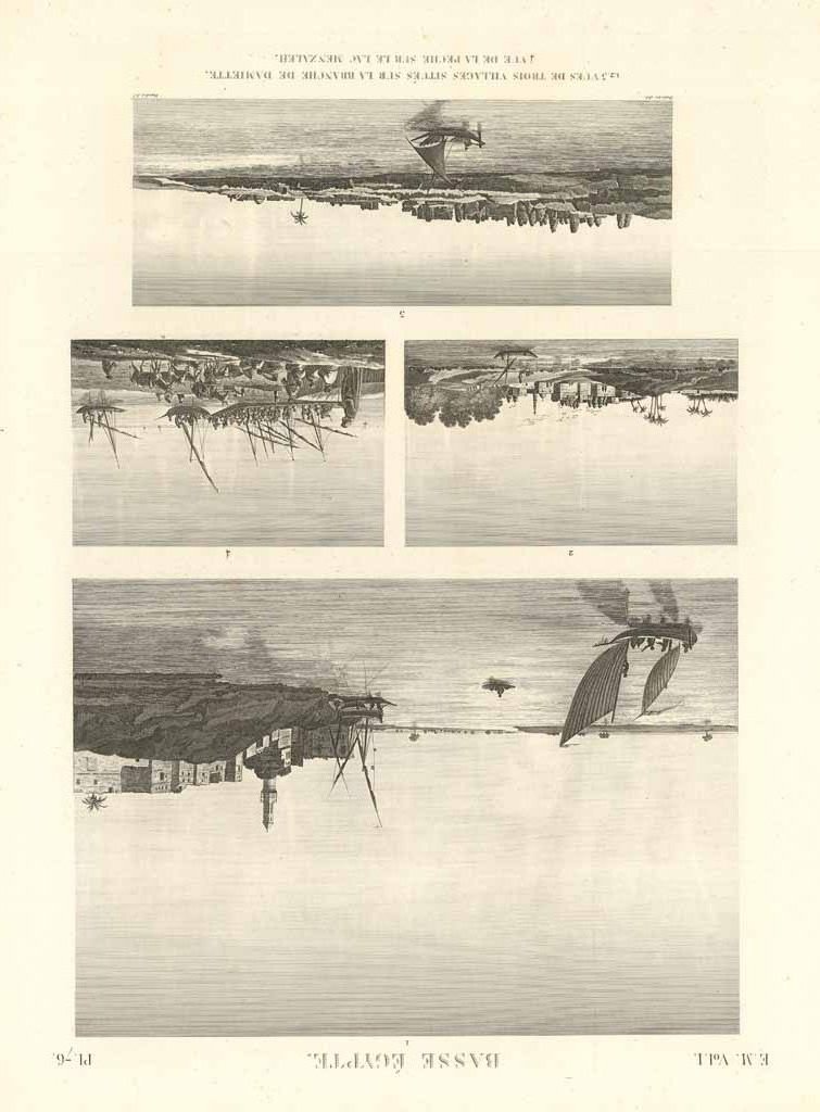 Basse Egypte - Vues de trois villages situés sur la …