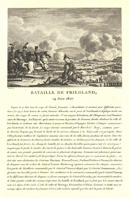 Bataille de Friedland 14 Juin 1807