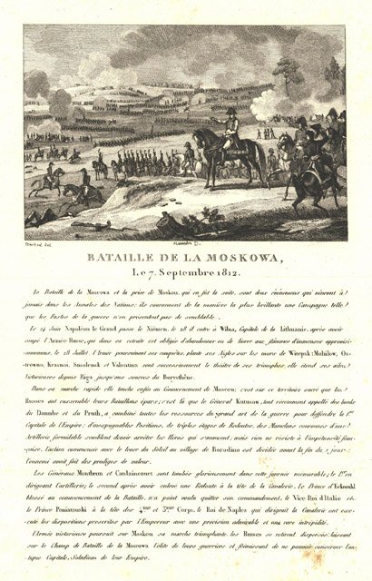 Bataille de la Moskowa Le 7 Septembre 1812