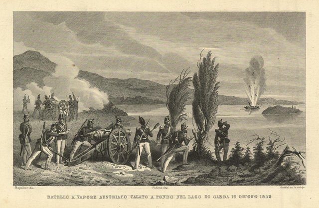 Battello a vapore austriaco calato a fondo nel Lago di … | Immagine principale