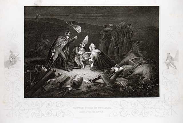 Battle field of the Alma, night after the battle