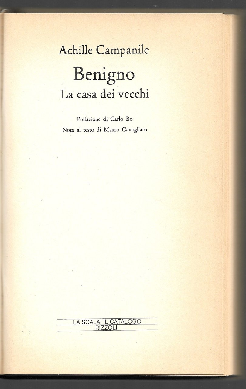 Benigno - La casa dei vecchi