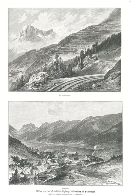 Bilder von der Eifenbahn Erzber=Dordenberg in Steiermark