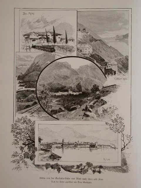 Bilder von der Gardasee=Bahn von Mori nach Arco und Riva