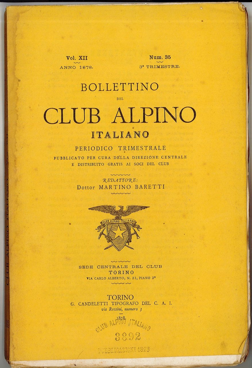 Bollettino del Club Alpino Italiano - Periodico Trimestrale, n° 35