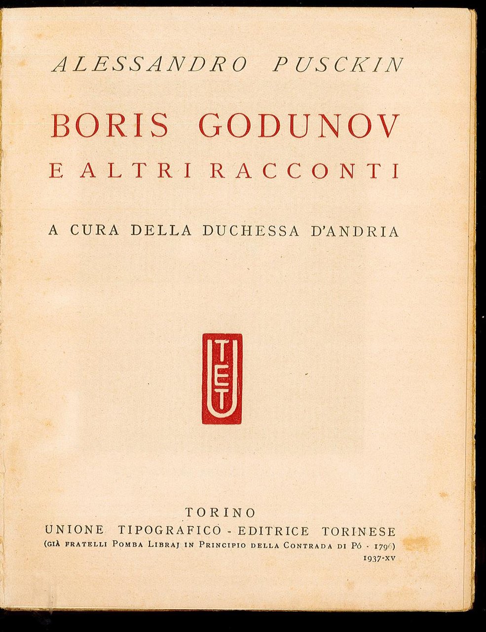 Boris Godunov e altri racconti | Immagine principale