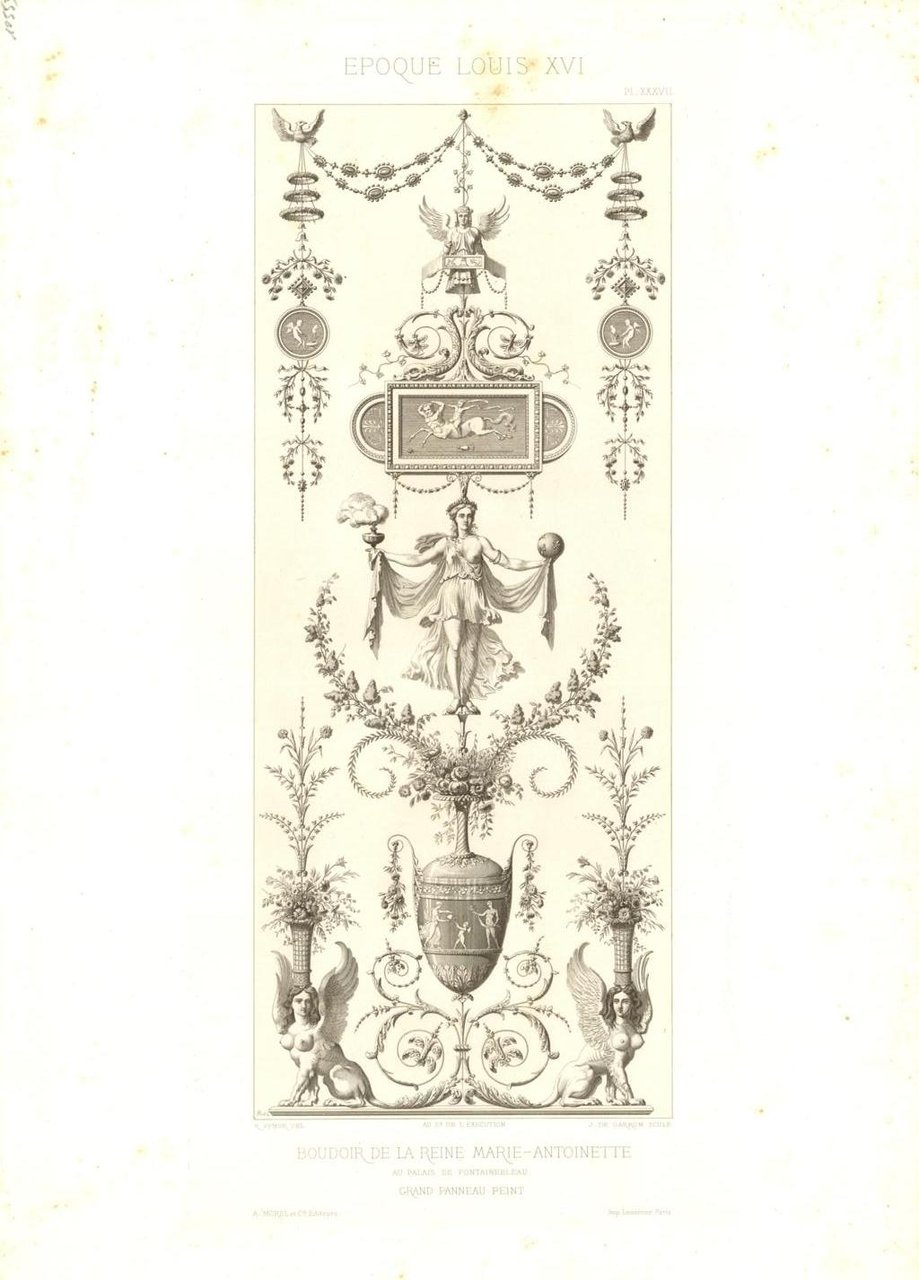 Boudoir de la reine Marie-Antoniette au Palais de Fontainebleau - …