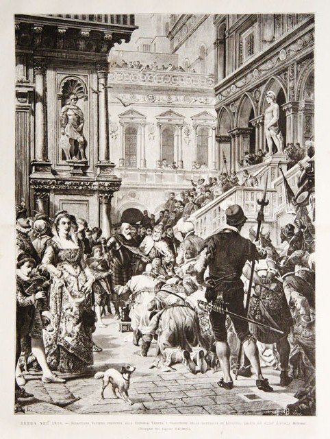 Brera nel 1876.- Sebastiano Veniero presenta alla signora Veneta i …