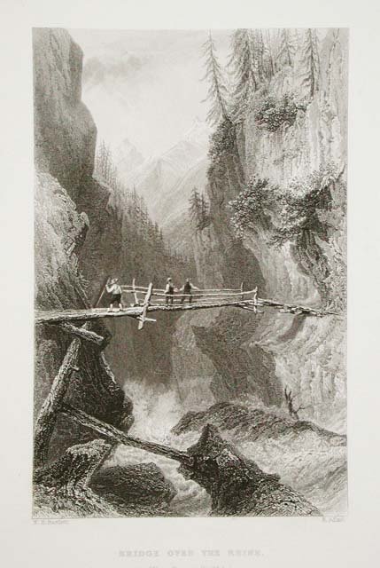 Bridge over the Rhine./ (Near Suvers, Via Mala)
