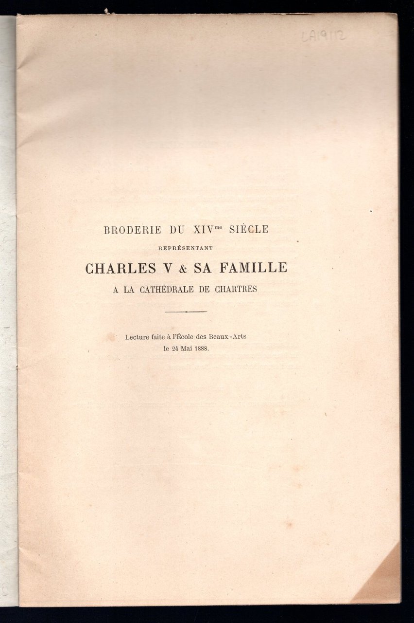 Broderie du XIV siecle representant Charles V & sa famille … | Immagine principale
