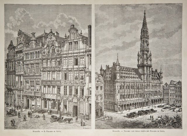 Brusselle / Il Palazzo di Città / Vecchie case della …