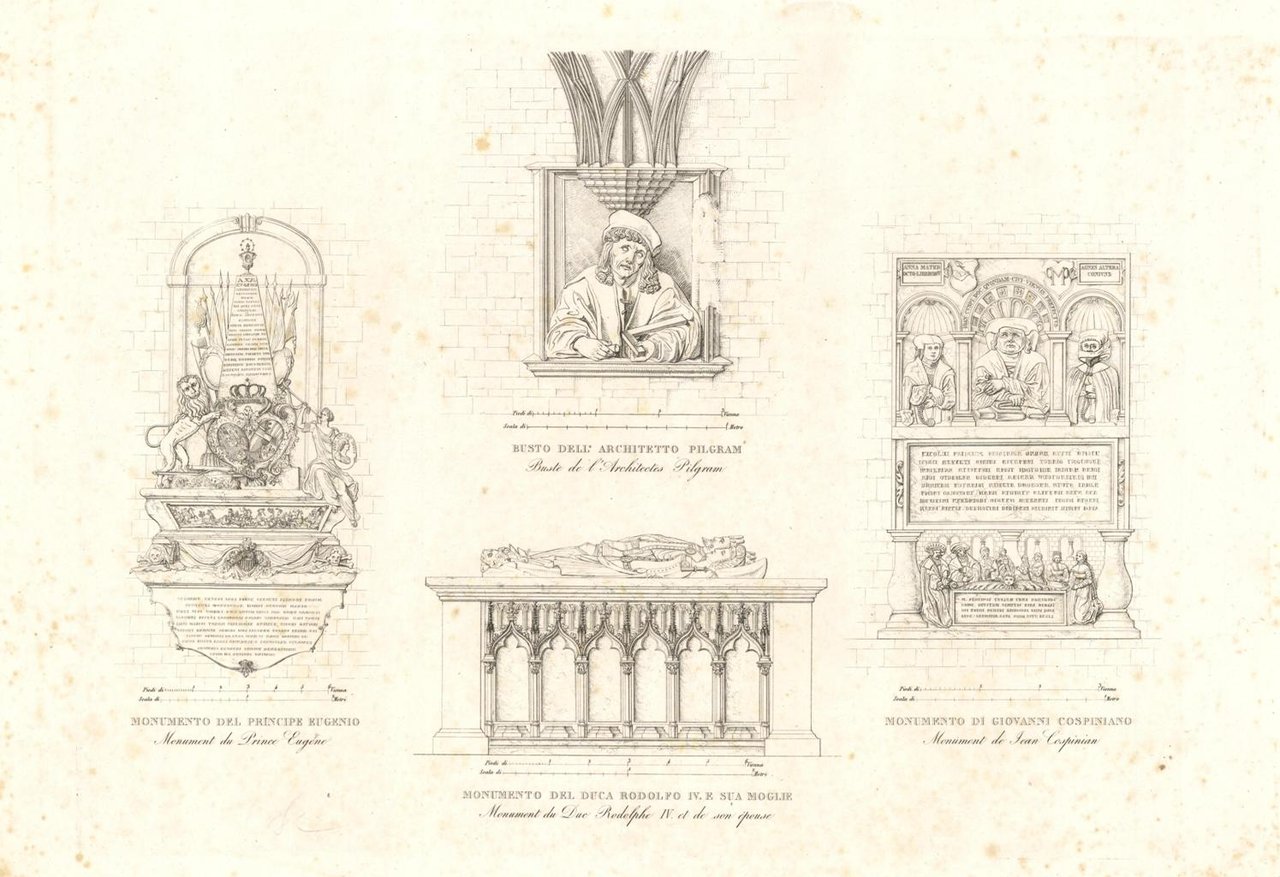 Busto dell'architetto Pilgram - Monumento del principe Eugenio - Monumento …