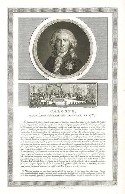 Calonne, controleur general des Finances, en 1787