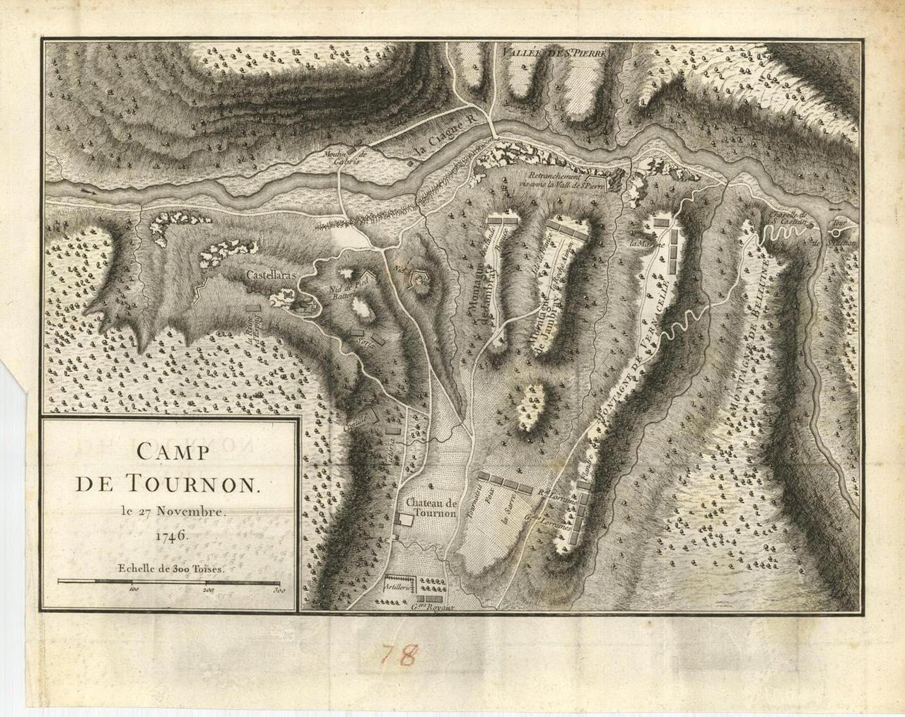 Camp de Tournon le 27 Novembre 1746