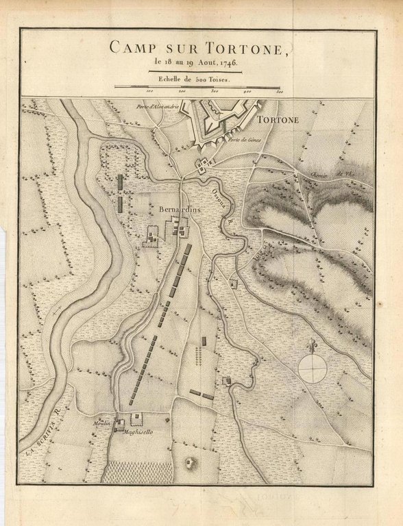 Camp sur Tortone le 18 au 19 Aout 1746
