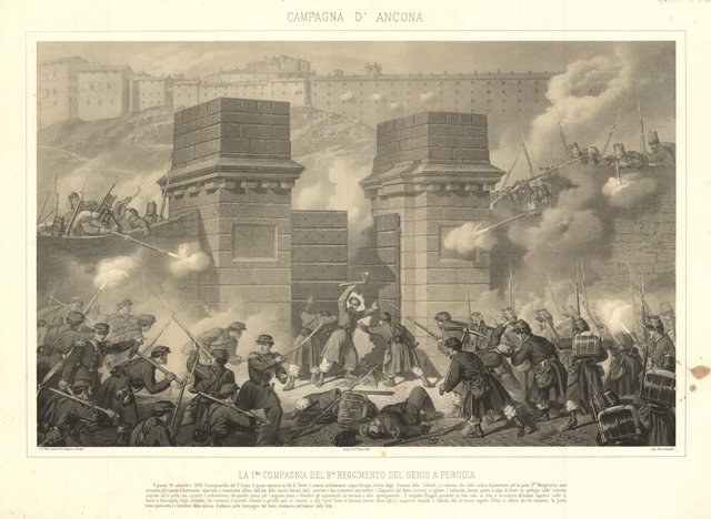Campagna d’Ancona. La 1.ma compagnia del 2° reggimento del genio …
